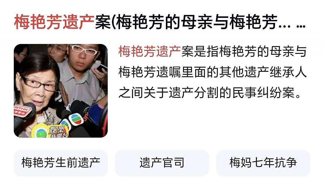 梅艳芳遗产争夺战再次打响？留2亿遗产所剩无几，100岁母亲申请破产（组图） - 8