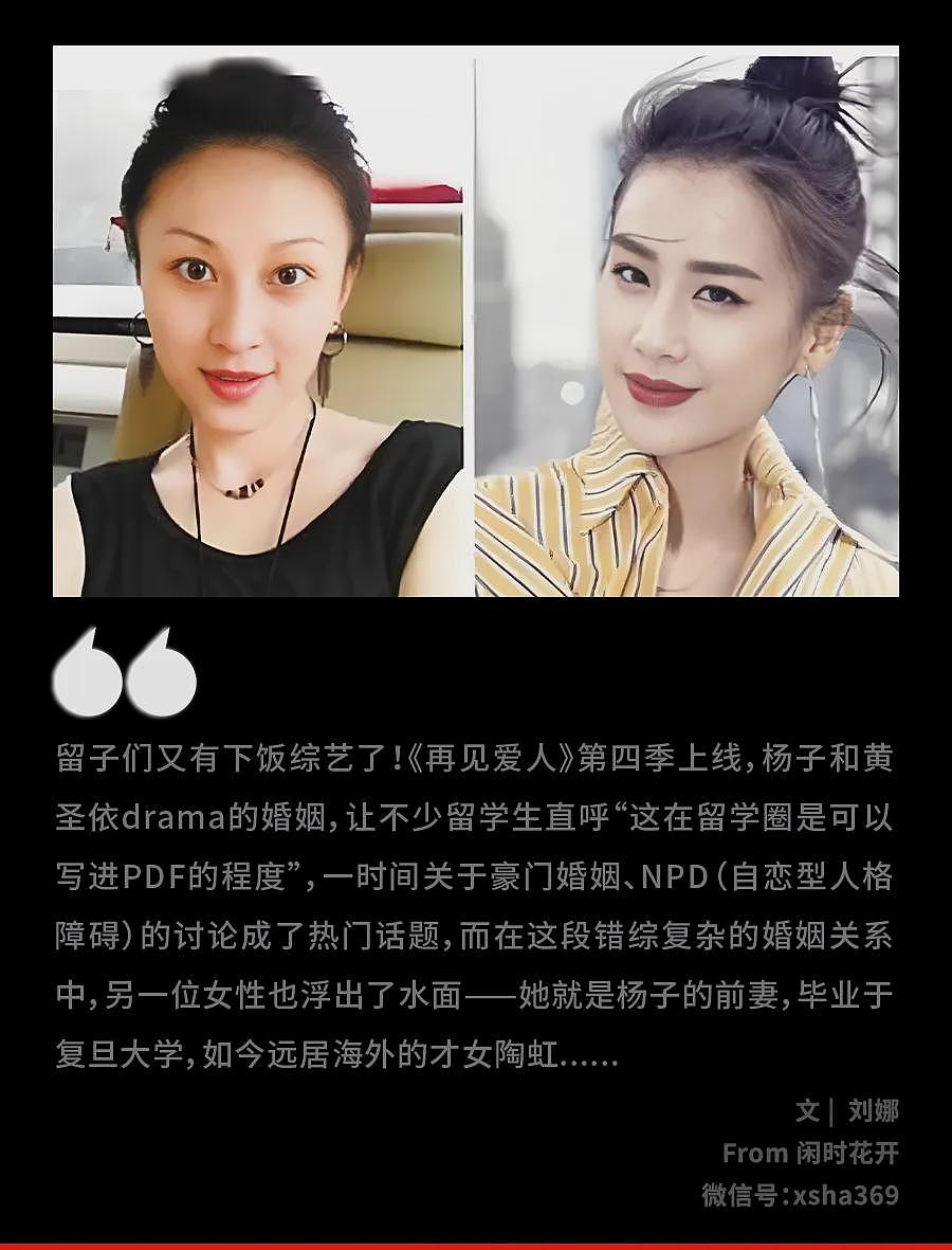 黄圣依和杨子离婚，那个在国外的复旦前妻却上了热搜...（组图） - 1