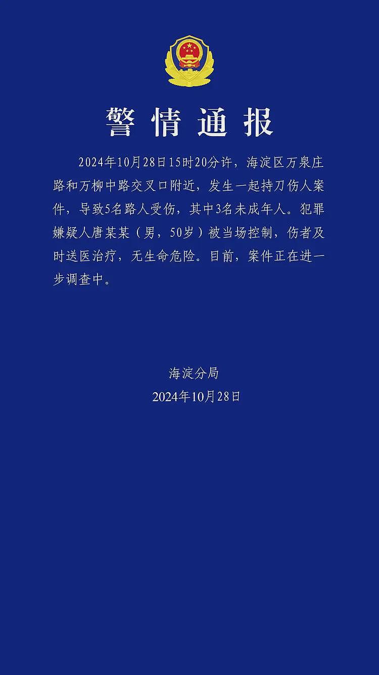 满地鲜血！北京一男子小学校门口持刀砍人，致5人受伤含3名未成年学生（视频/组图） - 2