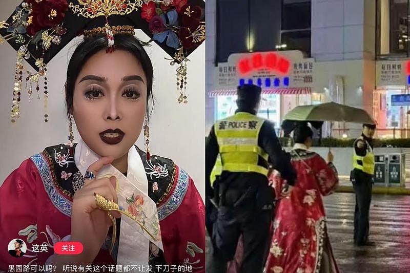 上海过万圣节成猫捉老鼠？大批员警在街头站岗和巡逻，劝返变装者（组图） - 4