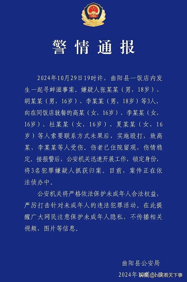 河北4名女高中生拒绝搭讪遭多人殴打，知情人曝光内情，官方回复（组图） - 3