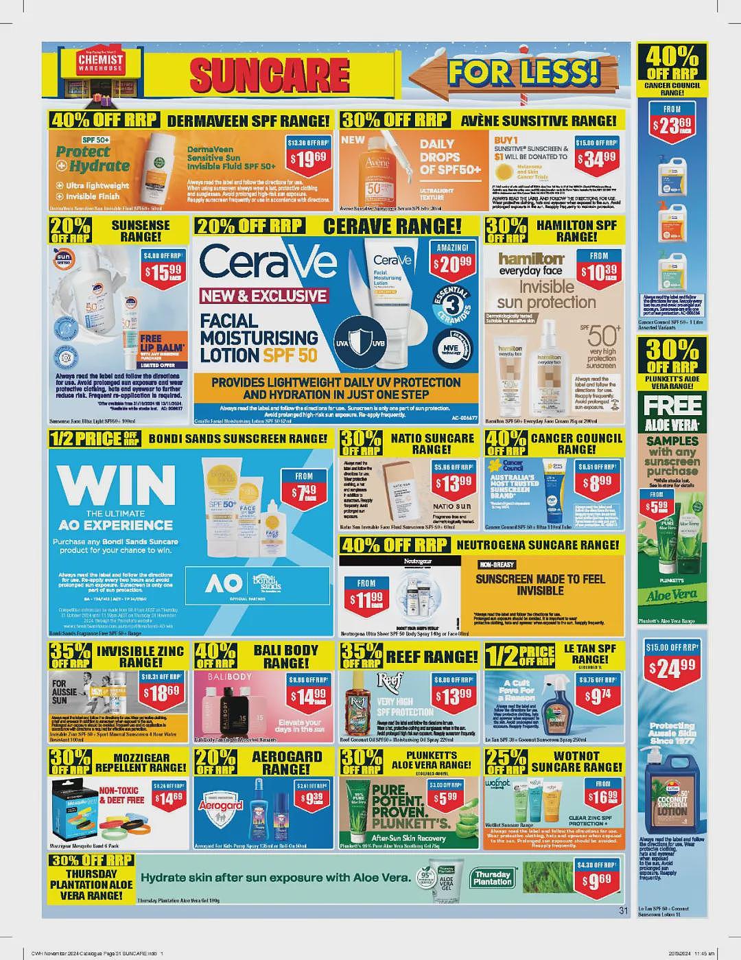 大量半价！【Chemist Warehouse】药店 10月31日至11月13日优惠目录（组图） - 31