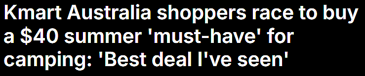 仅售$40！Kmart新款露营椅火了，便宜又好用，堪称完美（组图） - 1