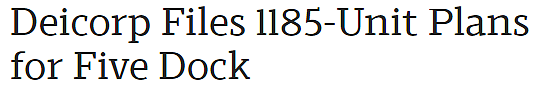 悉尼内西区重磅项目：Five Dock拟建1185套公寓，地铁、商圈、绿地配套一站解决（组图） - 2