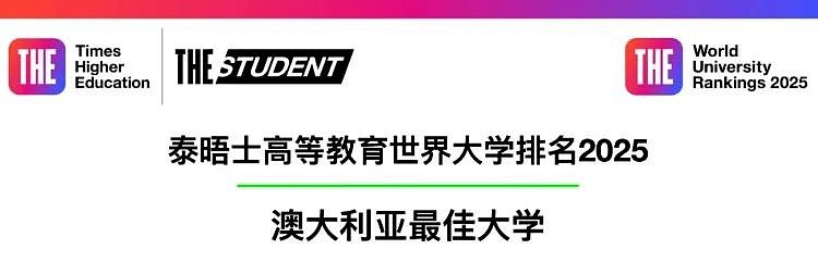 重磅！泰晤士2025全新世界大学排名！澳洲大学的含金量上升！（组图） - 2