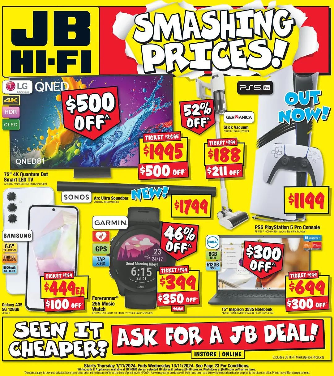 JB Hi-Fi 折扣 | Germanica无线吸尘器5折！空气炸锅直降$200！（组图） - 1