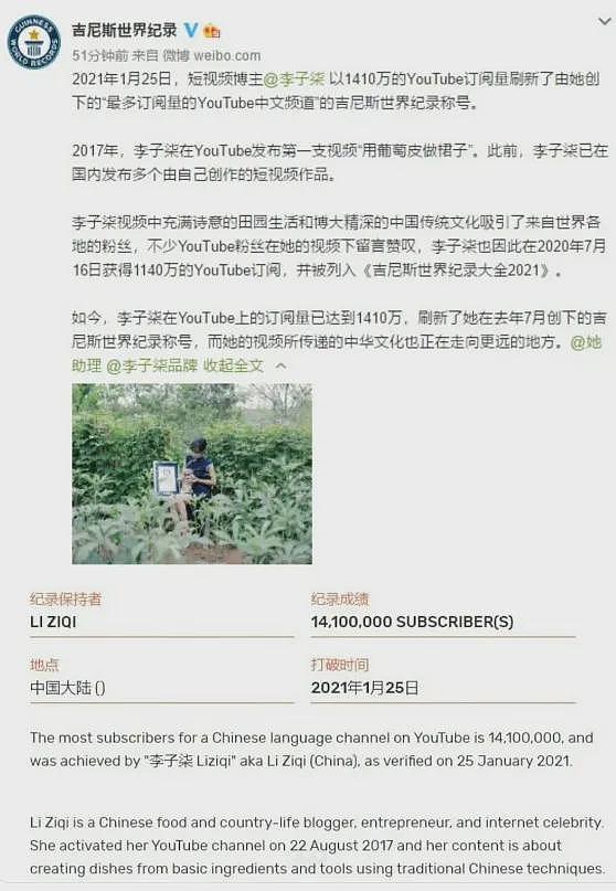 李子柒停更1217天后正式回归！油管评论秒破3万，西人网友：看哭了...（组图） - 13