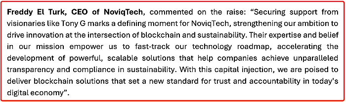 【异动股】Noviqtech (ASX：NVQ)暴涨180%：知名加密币技术投资人Tony G战略入股 - 3