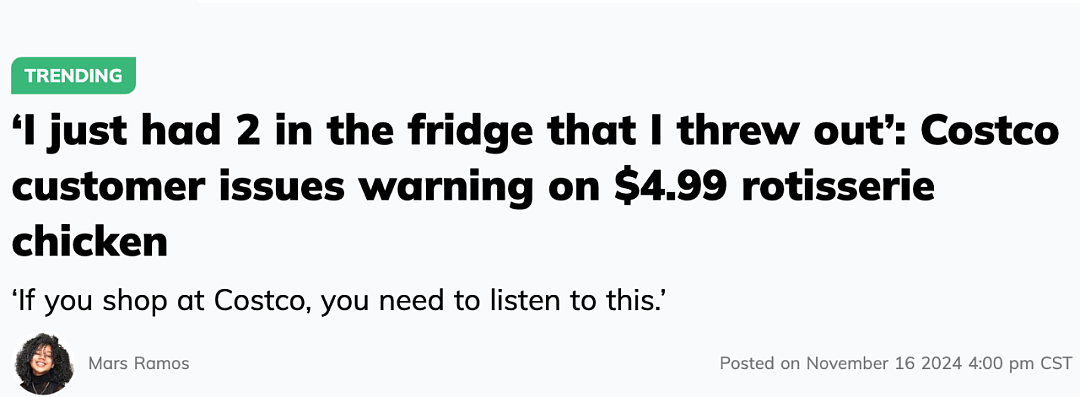 Costco热卖食品引争议！顾客警告：再也不吃了！澳洲女子Costco买的烤鸡竟是生的，数百网友抱怨...（组图） - 1
