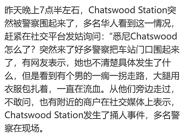 全澳刷屏！悉尼城铁站口捅人，大批华人亲眼目睹；加油站被枪杀，华人记录全过程，凶手仍在逃（组图） - 4