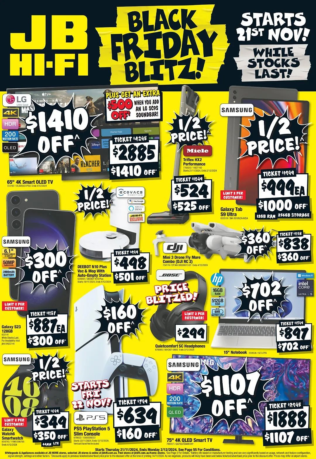 JB Hi-Fi 折扣 | 黑五折扣来啦，三星平板5折，大疆无人机立省$360！（组图） - 1