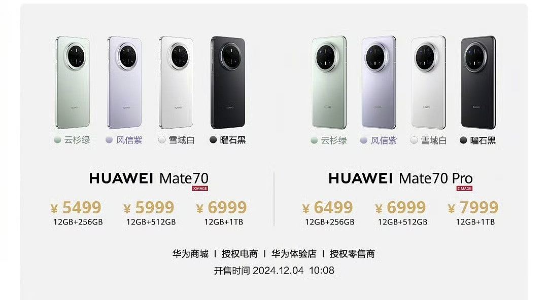 华为新机Mate70起售价5499元，余承东豪言：靠抄袭没有未来（组图） - 2