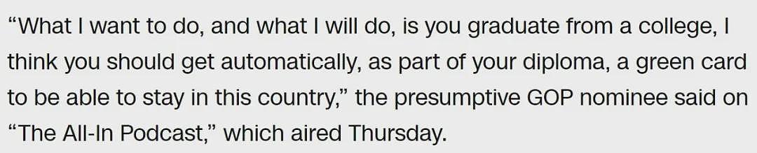 川普承诺：“留学生毕业自动拿绿卡”！重回白宫第一天就办！澳洲移民资源要被抢...（组图） - 5