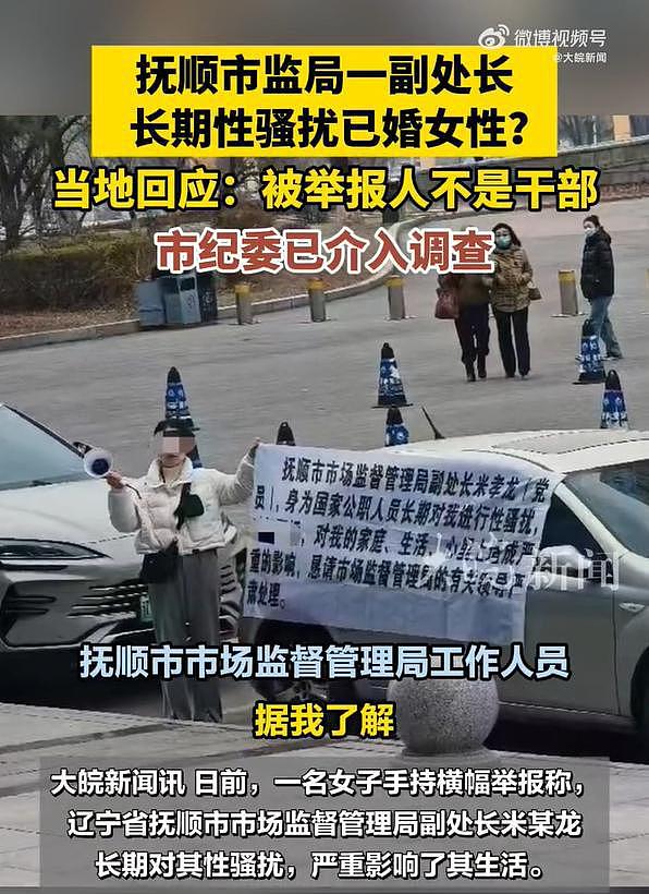 辽宁一副处长被曝性骚扰！女子单位门口持横幅举报，男子身份被扒（组图） - 4