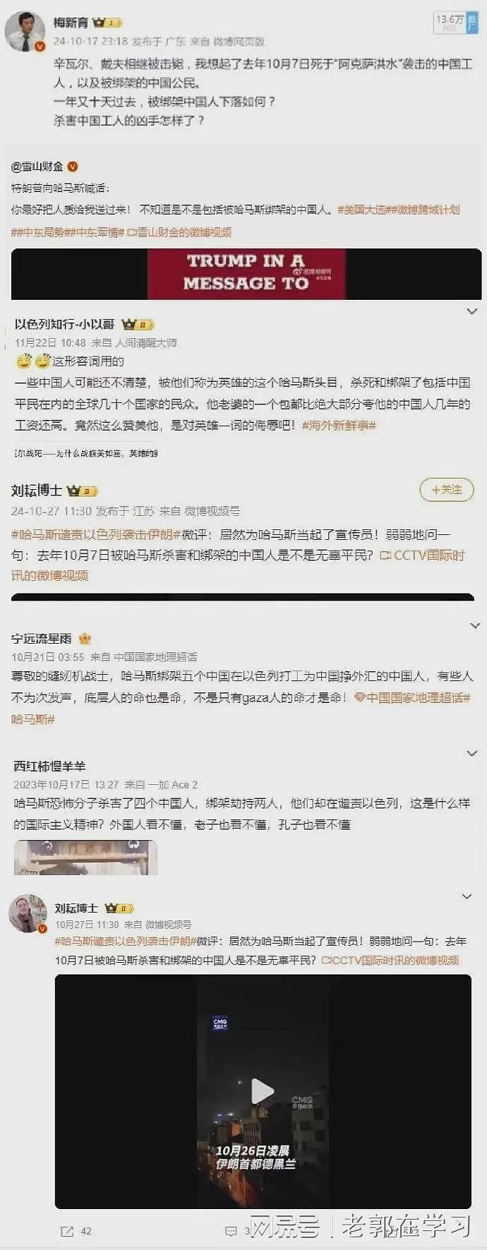 哈马斯绑架中国人？央视驻联合国记者摆实证辟谣，遭水军疯狂攻击（组图） - 1