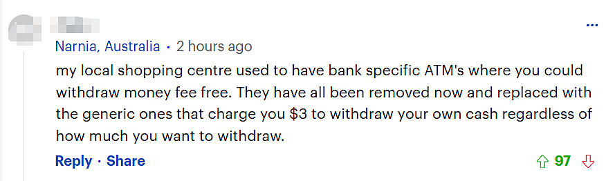 炸锅！澳洲大银行官宣新规：明年起，取钱通通收手续费，每一笔都要！网友纷纷抵制：要赶紧把钱全取走（组图） - 5