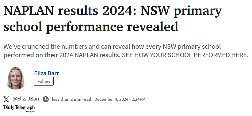 强者横强！新州最新Naplan榜单重磅出炉！JR，Sydney Grammar第一！（组图） - 1