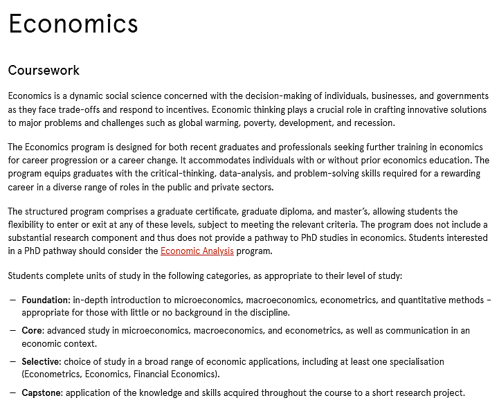 悉尼大学「MOE／MOC-Economics专业」最新选课指南！一篇文章带你搞懂（组图） - 1