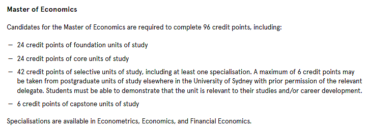 悉尼大学「MOE／MOC-Economics专业」最新选课指南！一篇文章带你搞懂（组图） - 2