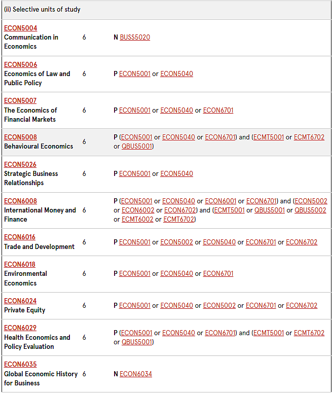 悉尼大学「MOE／MOC-Economics专业」最新选课指南！一篇文章带你搞懂（组图） - 15