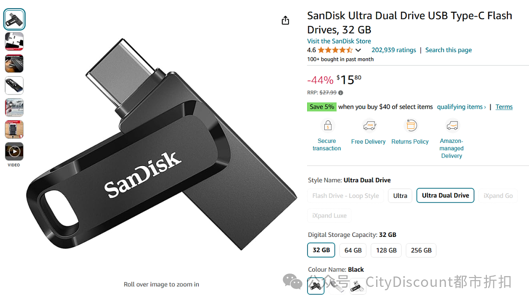 【Amazon亚马逊】澳洲SanDisk type-C U盘特价（组图） - 2