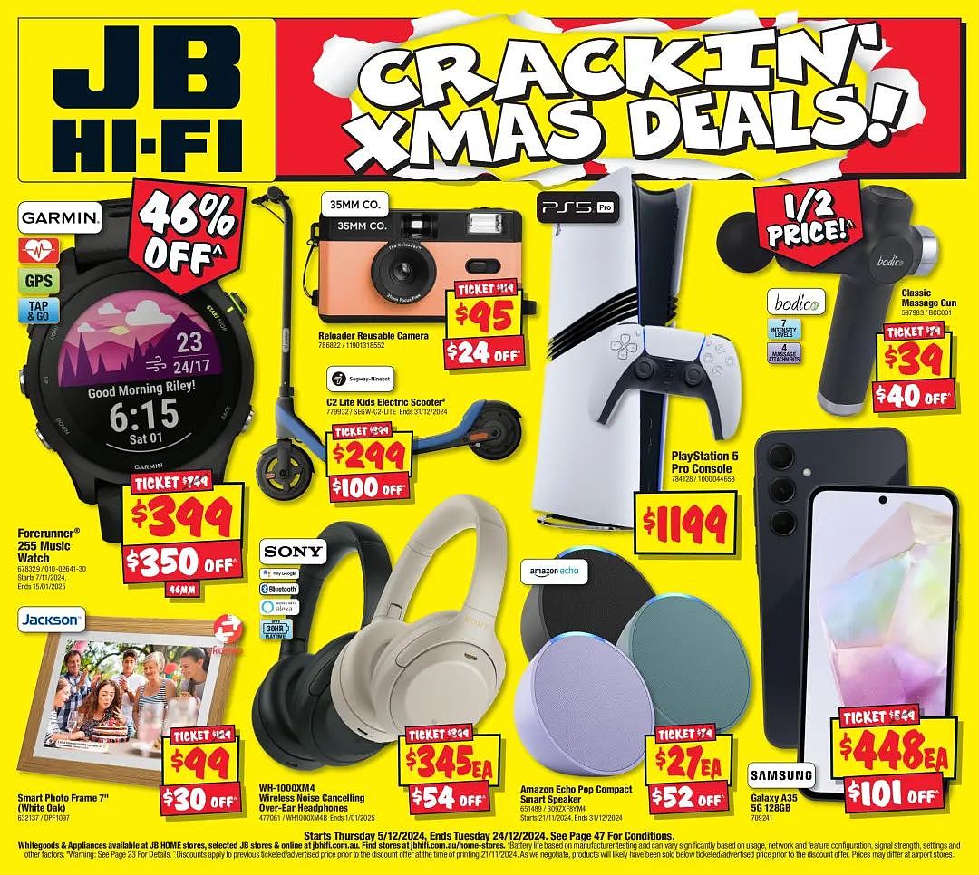 JB Hi-Fi 折扣 | 索尼WH-1000XM4蓝牙耳机$345，三星Galaxy A35手机直降$101（组图） - 1