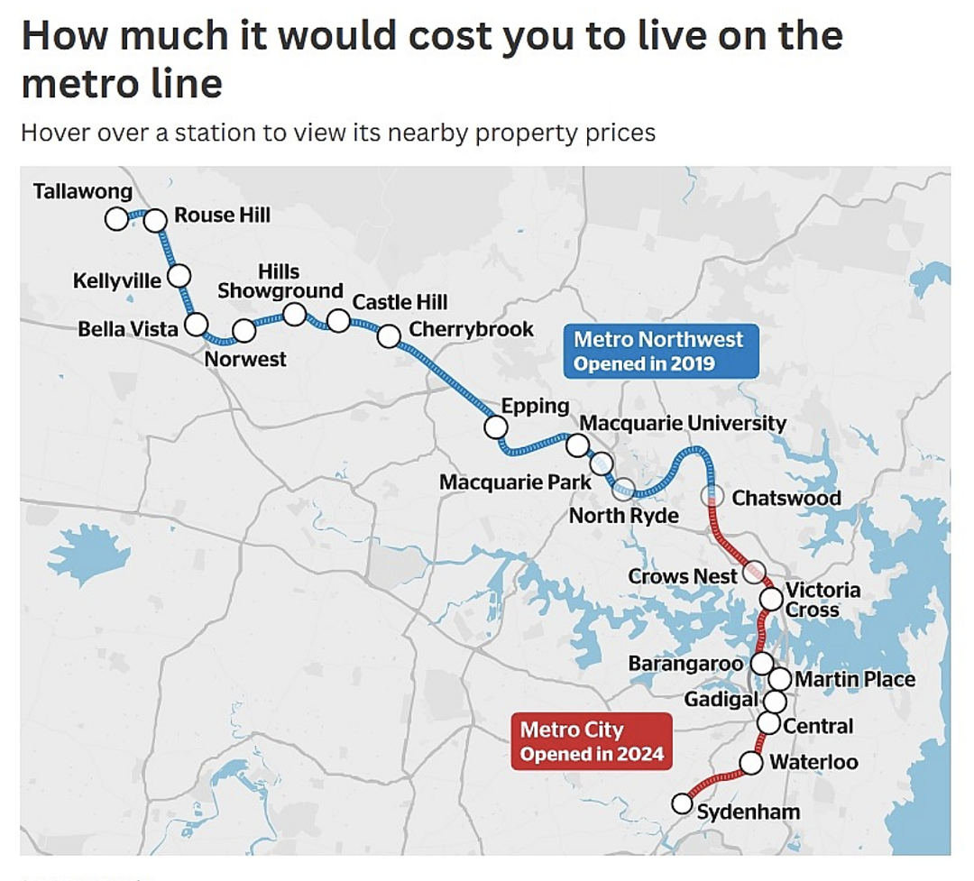 悉尼地铁沿线房价大盘点！Chatswood最贵，中位价高达$339万（组图） - 3