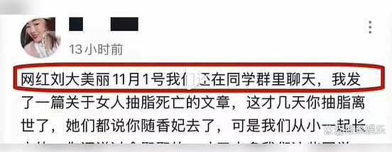 遗憾！网红刘大美丽离世，和整形抽脂有关，儿子仅10岁，官方介入（组图） - 3