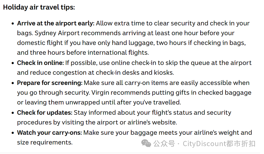 “请提前3小时到”，澳洲各大机场流量将创纪录（组图） - 2