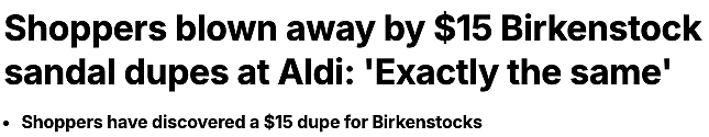 这价格我看傻了！Aldi平替勃肯鞋又爆了！我不允许有人不知道Aldi新品，大牌黯然失色！（组图） - 1