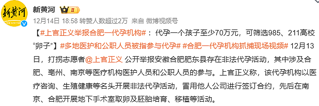 合肥代孕事件：3个月胎10万，婴儿健康交接再加10万（组图） - 1