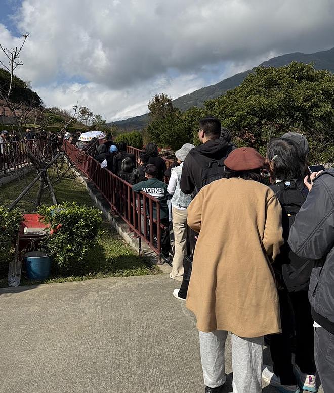 琼瑶离世15天，墓园悼念人群仍旧排长龙，墓地入口摆着圣诞鲜花（组图） - 9