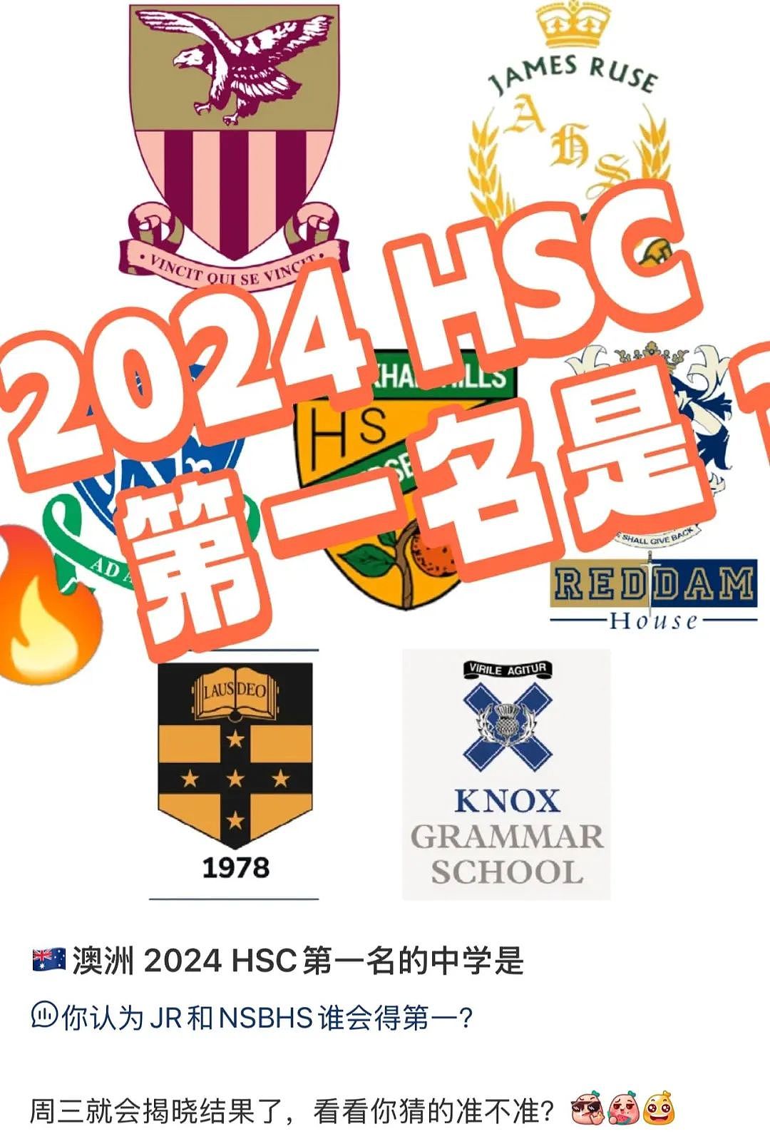 两连冠！2024年HSC最新中学排名公布，51名状元星光熠熠（组图） - 14