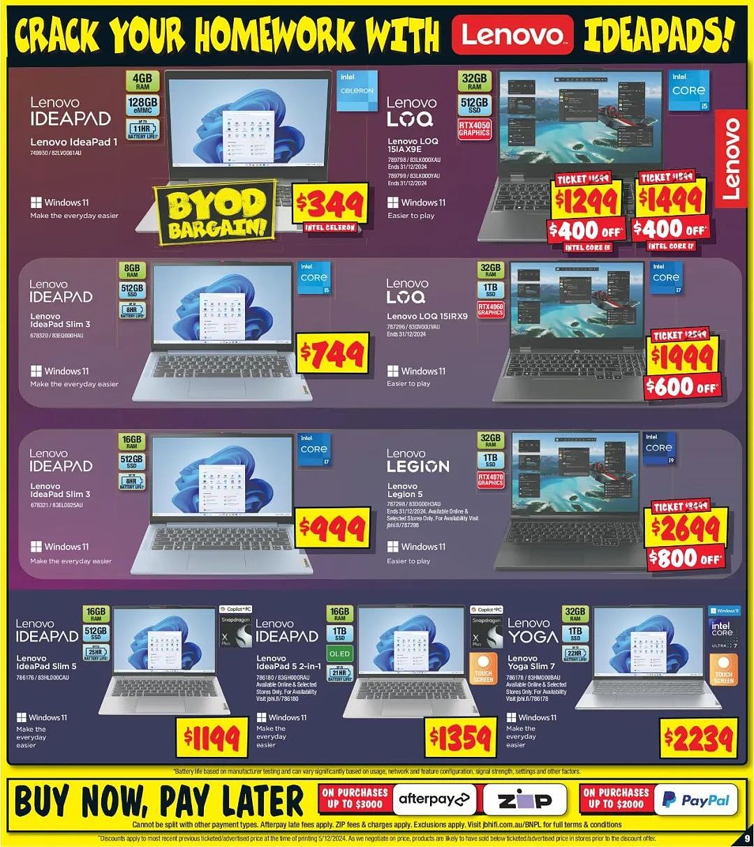 JB Hi-Fi 折扣 | 联想L24i-4A显示器5折！惠普笔记本直降$400（组图） - 9