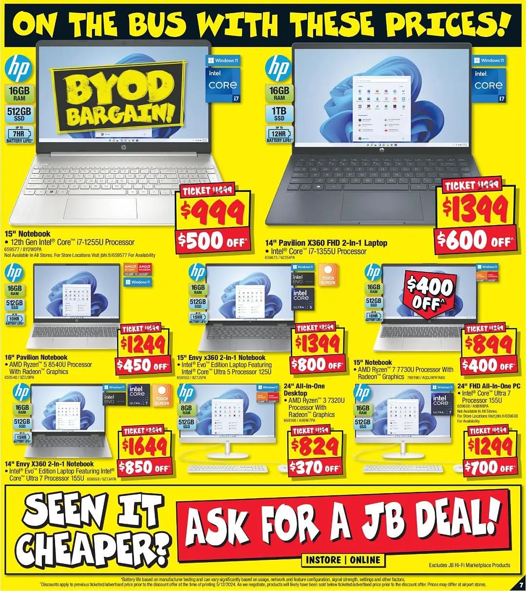 JB Hi-Fi 折扣 | 联想L24i-4A显示器5折！惠普笔记本直降$400（组图） - 7