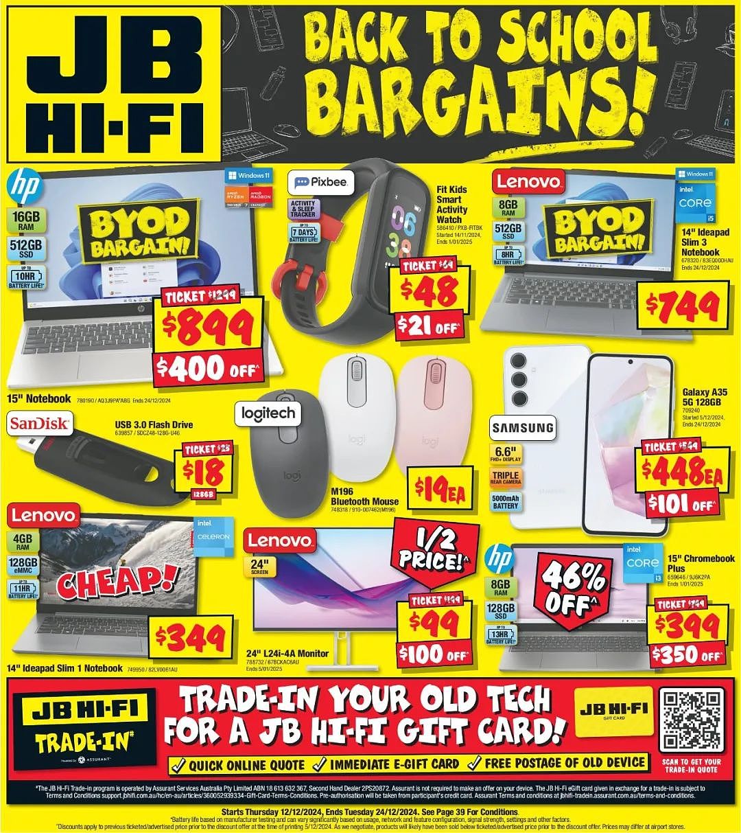 JB Hi-Fi 折扣 | 联想L24i-4A显示器5折！惠普笔记本直降$400（组图） - 1