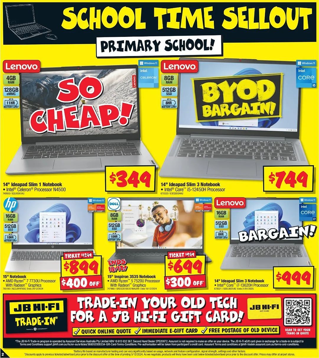 JB Hi-Fi 折扣 | 联想L24i-4A显示器5折！惠普笔记本直降$400（组图） - 2