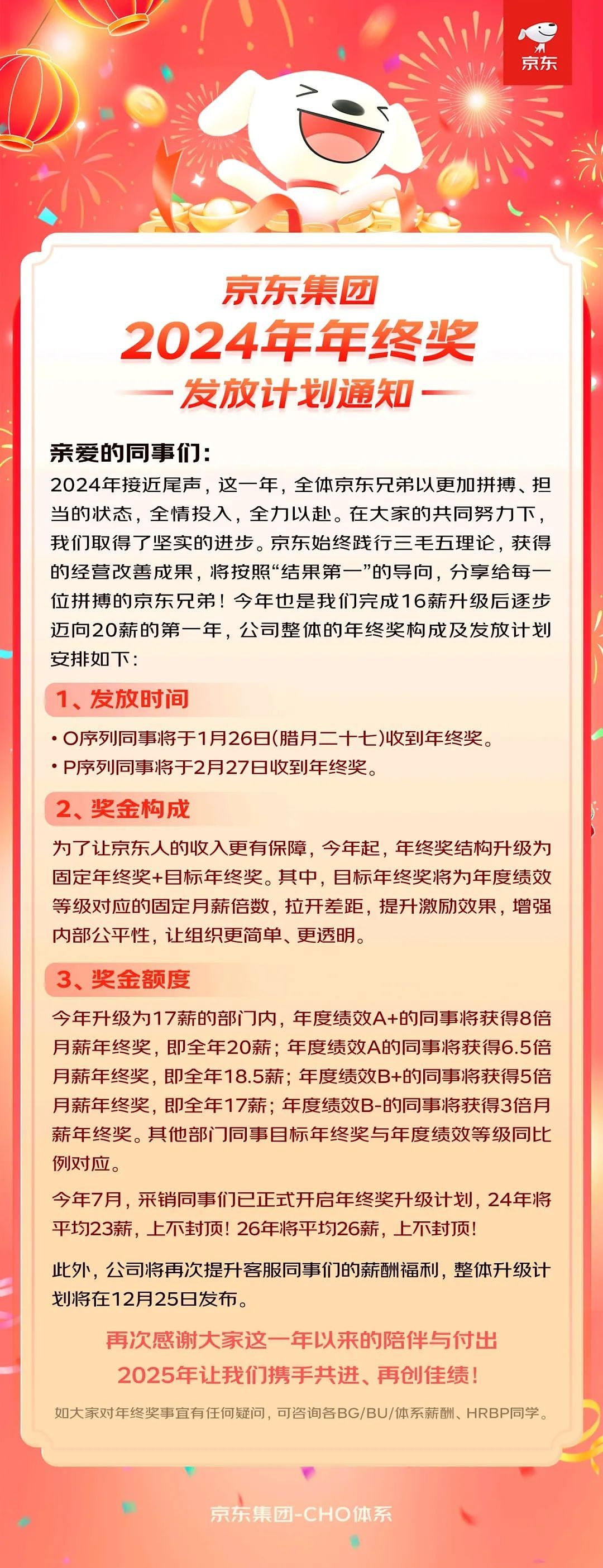 刘强东，提前发年终奖，最高8倍月薪（组图） - 2