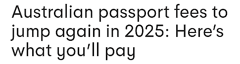 突破$400大关！澳洲护照又双叒要涨价啦，1月1日起执行（组图） - 1