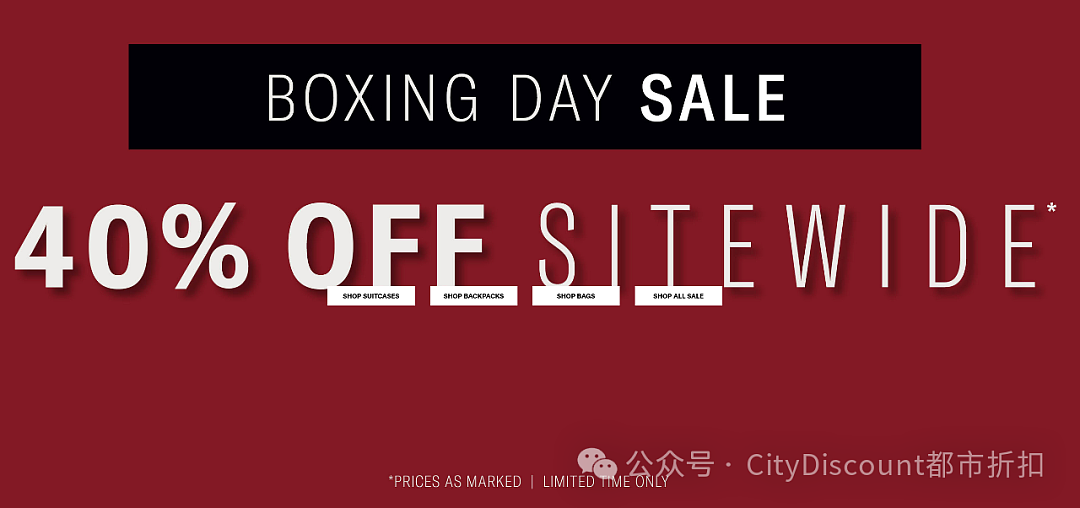 折扣加码！【Samsonite 新秀丽】箱包Boxing Day特卖 + 折上折（组图） - 1