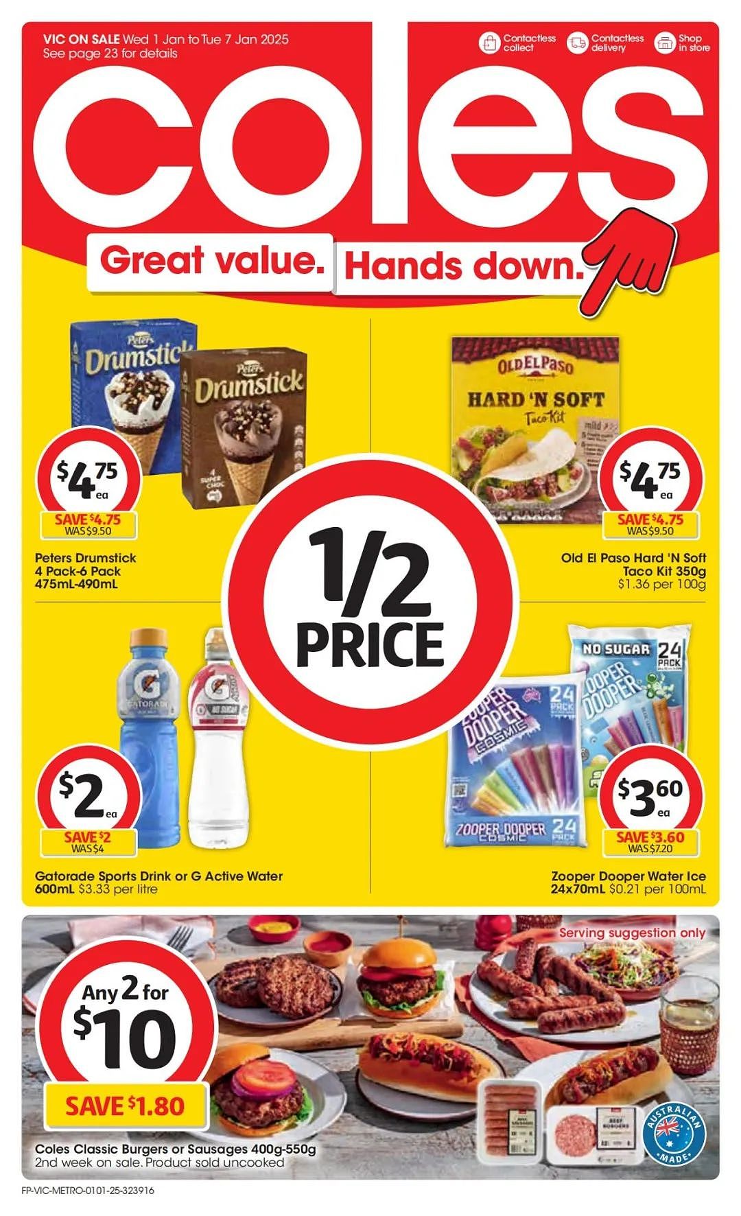 Coles 1月1日-1月7日打折，肉派、奶酪半价（组图） - 1