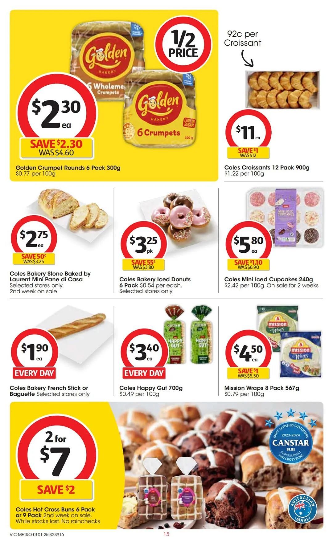 Coles 1月1日-1月7日打折，肉派、奶酪半价（组图） - 15