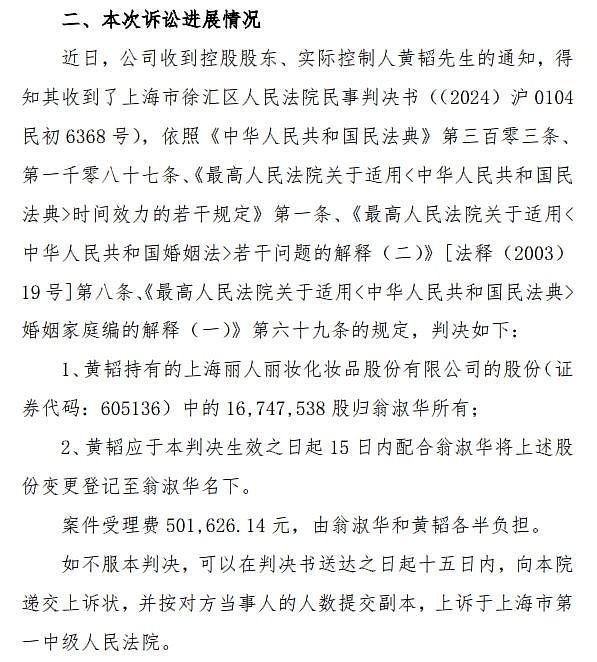 价值1.4亿元股权，被判给前妻！上市公司实控人称将上诉！前妻曾“微博寻夫”（组图） - 2