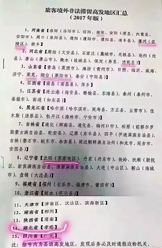 签证审理“内幕”网上疯传：中国六大省份遭“封杀”，四大姓氏被列黑名单（组图） - 1