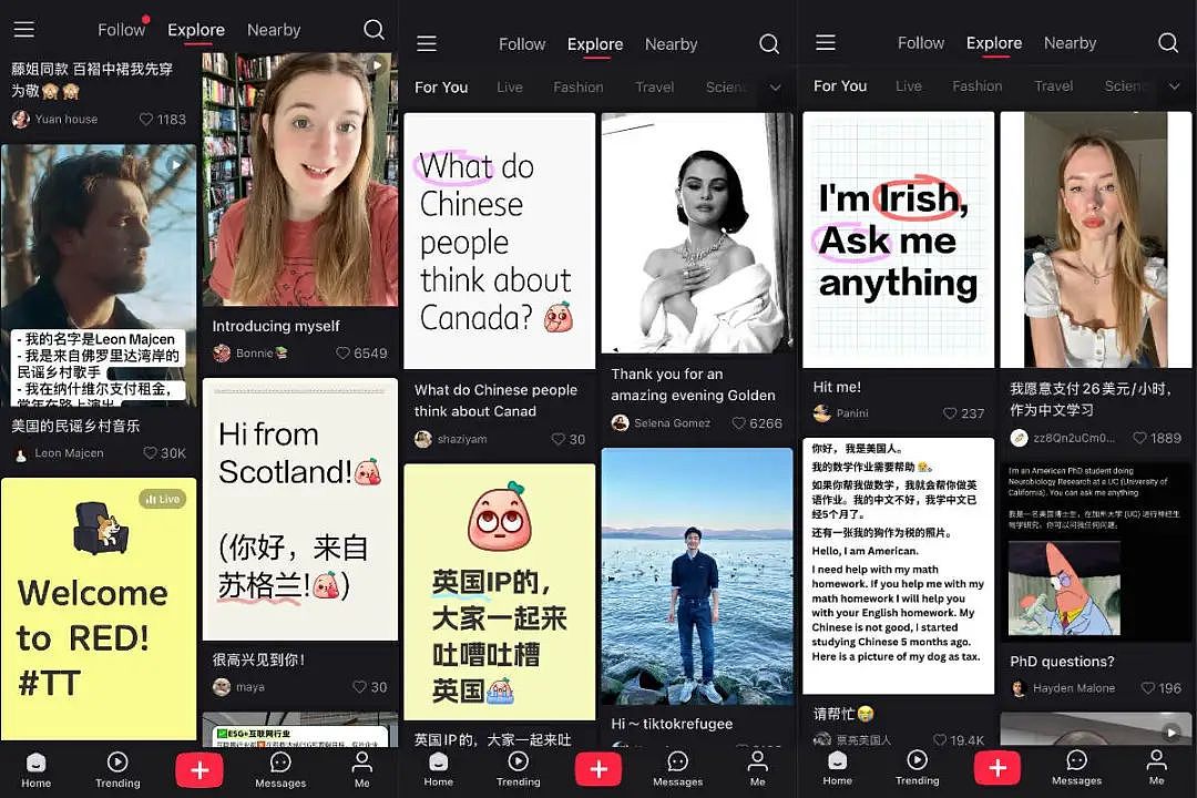 70万“TikTok难民”涌入，小红书一夜变身“英语角”，好笑又有一些温暖（组图） - 1