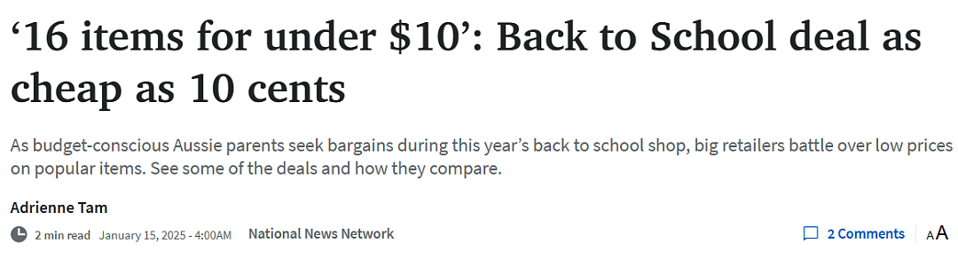 低至10澳分！澳洲各大超市返校折扣太疯狂，“16件商品不到$10刀”（组图） - 1