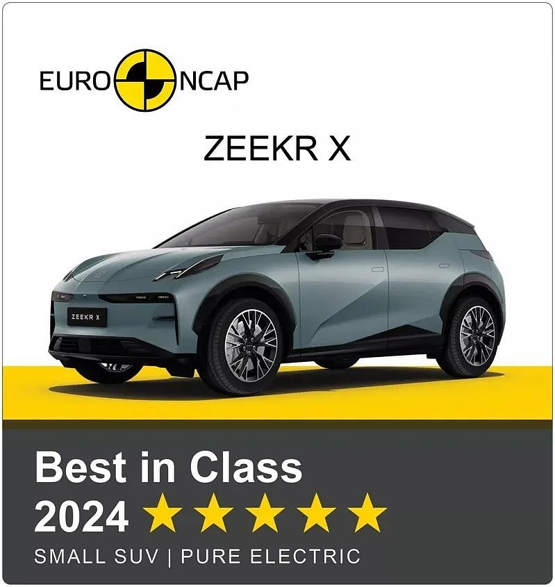 中国Zeekr X击败Porsche Macan 获Euro NCAP 2024年最安全电动车！（组图） - 3