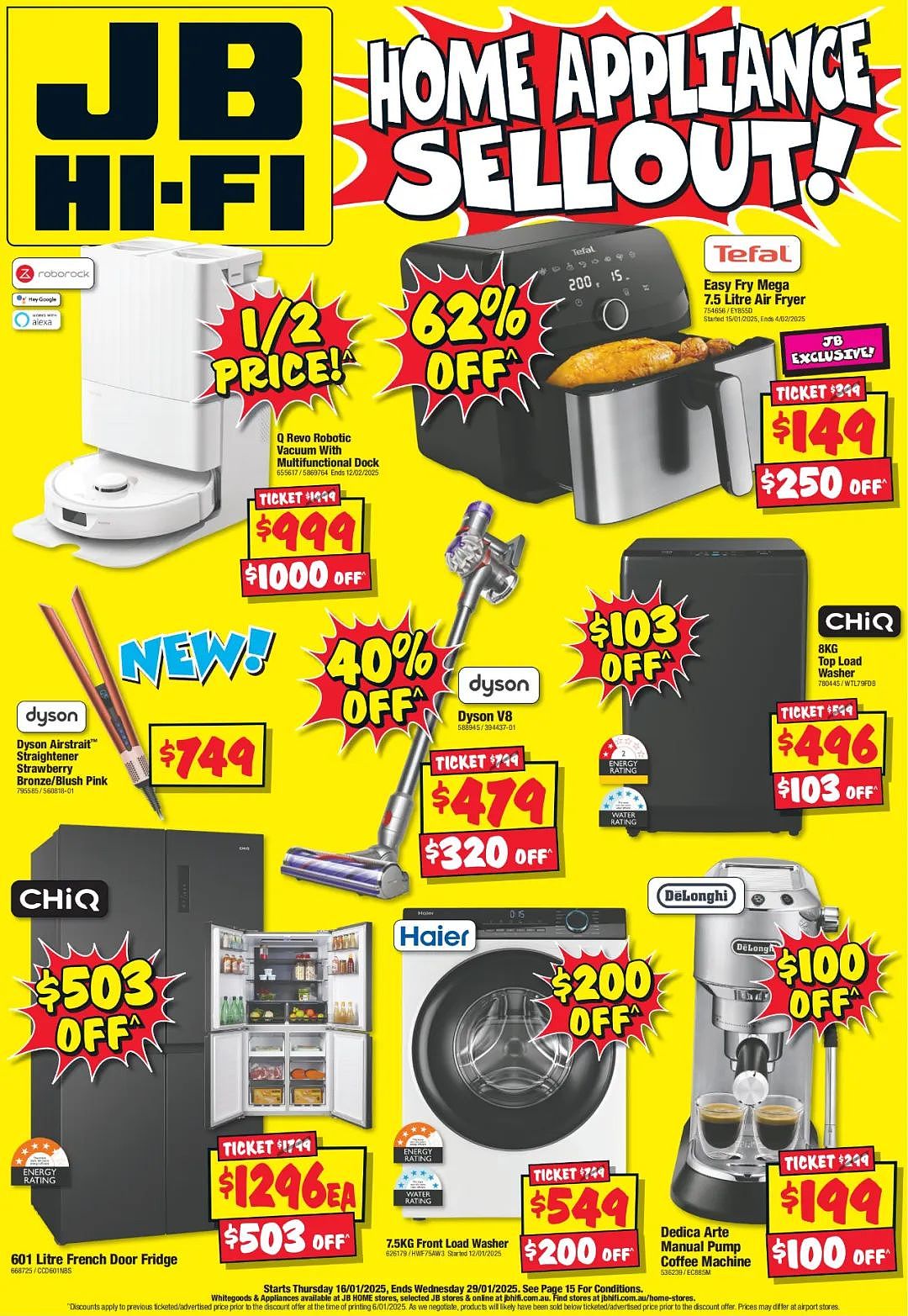 JB Hi-Fi 折扣 | 德龙咖啡机立省$100，Tefal空气炸锅立省$250（组图） - 1