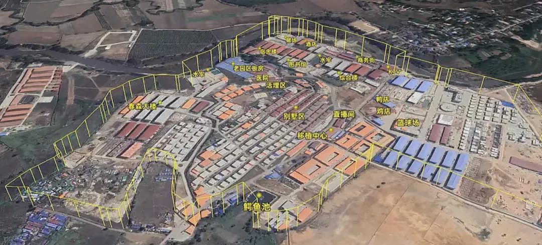 真是天堑地牢！多张卫星图看缅甸电诈园设计（组图） - 7