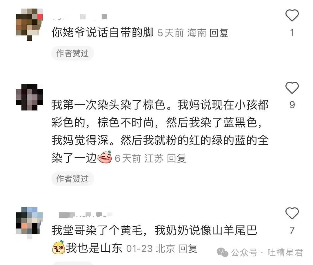 【爆笑】染新发色后山东姥爷愣住了...网友：啊啊啊接受度拉满（组图） - 14